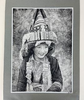 Yang Xiaojian (1959-) Carbon Sketch