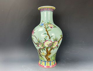 A Chinese  Famille Rose Porcelain Vase