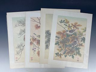 Four Japanese Woodblock Print By Shizuo Ashikaga