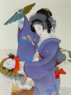 Morita Haruyo Yachiyo Japanese Serigraph