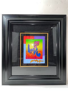 Peter Max Mixed Media On Paper In The Frame