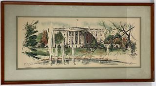 A Framed Framed The White House PRINT