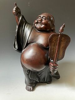 A Bronze Happy Buddha