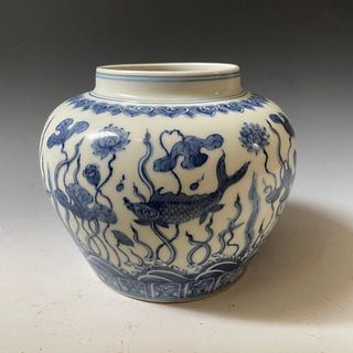 A Chinese Blue and white Porcelain jar
