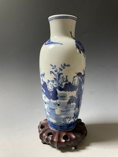 Antique blue and white Porcelain vase Marked