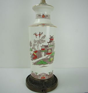 An Asian Porcelain Vase Lamp