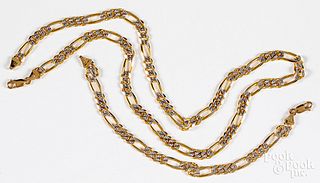 14K gold necklace and bracelet, 41.3dwt.