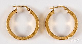Pair of 14K gold earrings, 3.2dwt.