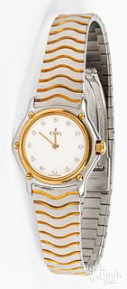 Ebel ladies wristwatch with 18K gold bezel.