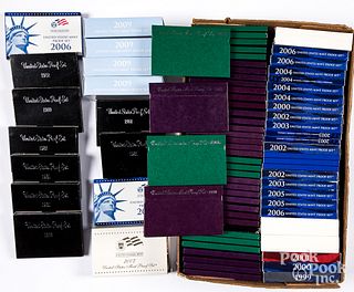 Eighty-two US Mint and Mint Proof sets