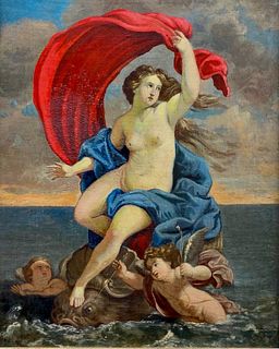 Continental School, Venus on Dolphin with Cupids