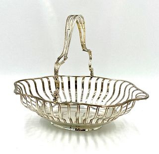 English Sterling Silver Cake Basket, London, 1760's