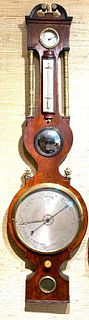 P. Aggio English Regency Barometer, 19thc.