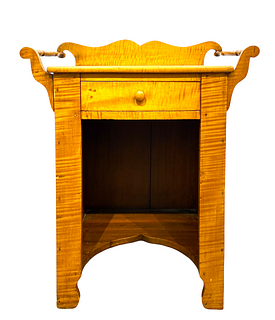 American Curly Maple Washstand, 19thc.