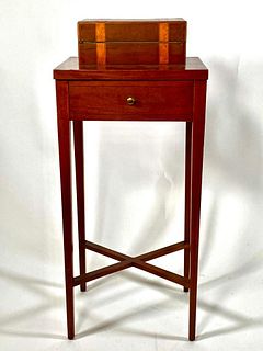 Antique Lap Desk On Later Stand