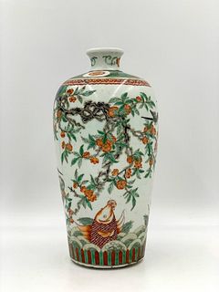Chinese Kangxi Style Famille Verte Vase