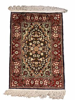 Pure Silk Oriental Table Size Carpet