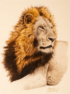 Guy Coheleach (b. 1933) – Lion 