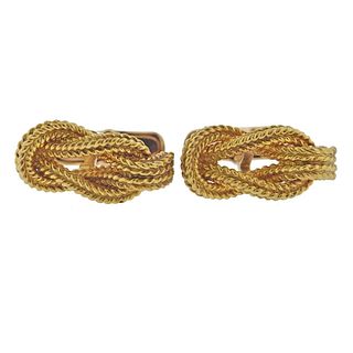 Lalaounis Greece 18k Gold Hercules Knot Cufflinks