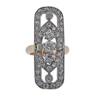 Antique 18k Gold Diamond Ring