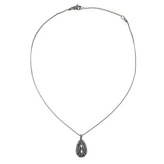 John Hardy Silver Black Sapphire Pendant Necklace