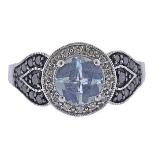 Levian Le Vian 14k Gold Aquamarine Diamond Ring