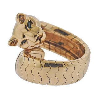 Cartier Panthere 18k Gold Emerald Wrap Ring