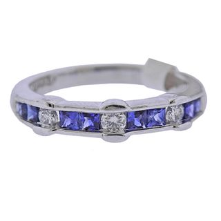 Kallati Diamond Sapphire Gold Ring