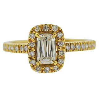 Ashoka Diamond 18k Gold Engagement Ring