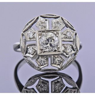 Mid Century 14k Gold Diamond Ring