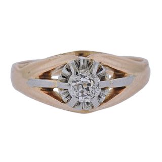Antique 14k Gold Diamond Engagement Ring