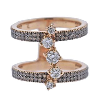 18k Rose Gold Fancy Diamond Band Ring