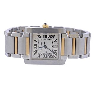 Cartier Tank Francaise Two Tone Automatic Men's Watch 2302