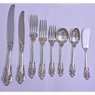 Wallace Grand Baroque Sterling 106pc Place Setting