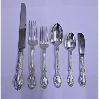 Tiffany & Co Richelieu Sterling Silver Flatware Set Dinner Size w. 10 Servers
