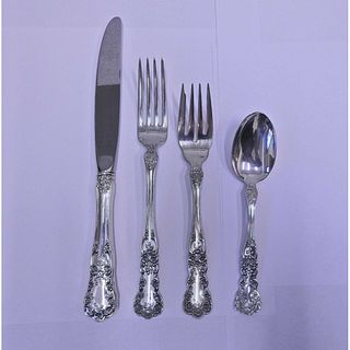 Gorham Buttercup Sterling Silver Flatware Set Serving for 12 Place Size