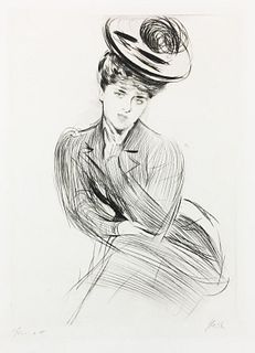 Paul Cesar Helleu - Woman with Hand on Her Chin