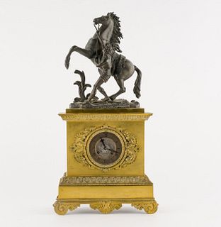 Fine French Bronze Mantel Clock, Early 19th C.