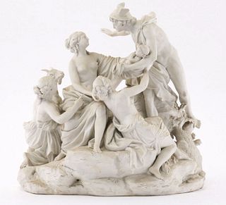 Fine Mythological Biscuit Figural Group, 19th C.
