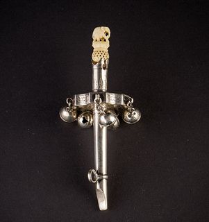 Sterling Silver Rattle, Cooke and Kelvey, Ca. 1870