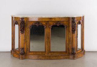 Exceptional Marble Topped Credenza, 19th Century