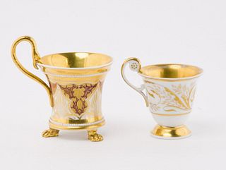 Berlin Porcelain Gilded Cups, Early 19th Century