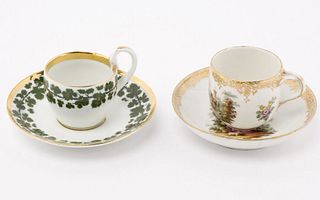 Meissen Porcelain Coffee Cups & Saucers