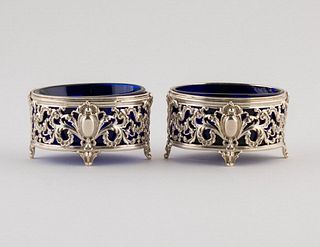 Pair Of 1st Standard French Silver Salt Cellars