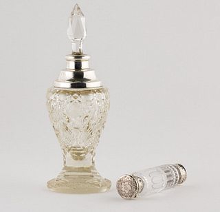 Sterling Silver & Cut Glass Scent Bottles