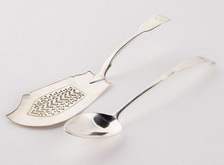 Sterling Silver Fish Slice & Stuffing Spoon