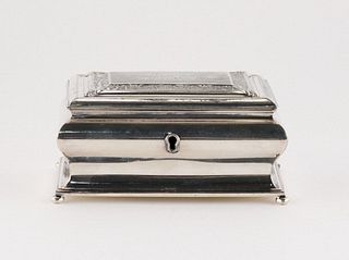 Silver Plated Jewellery Casket, Early 20th Century