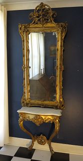 Fine French Belle Époque Giltwood Mirror, 19th C.