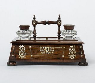 Very Fine Anglo-Indian Double Well Inkstand