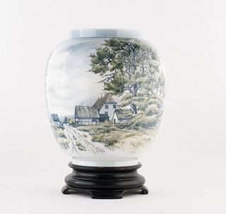 Bing & Grondahl Hand-Painted Vase